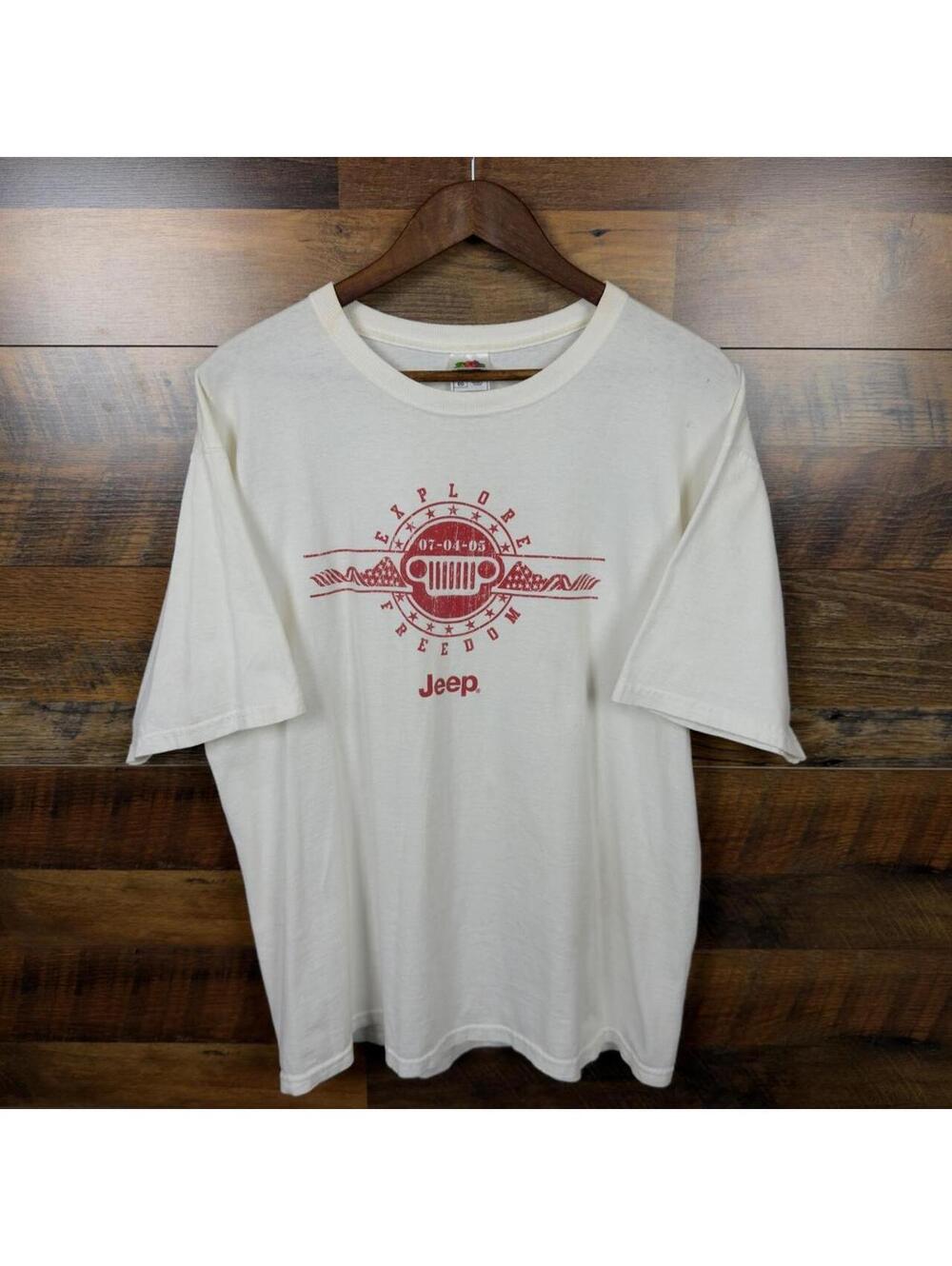 2005 Jeep Explore Freedom July 4th Graphic T Shirt XL Vintage Y2K